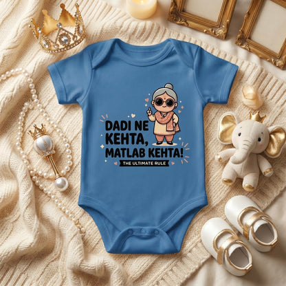 Dadi Ne Kehta Matlab Kehta Heavy Typography Baby Onesie