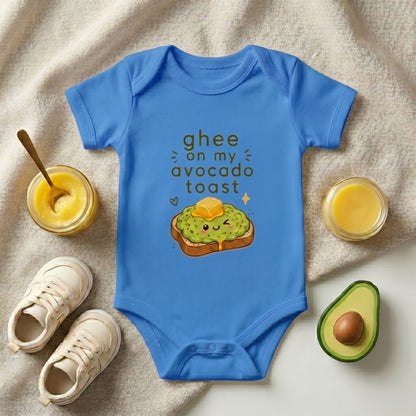 Ghee On My Avocado Toast Aesthetic Modern Baby Onesie